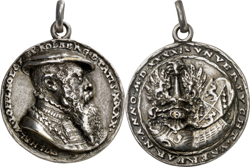 Alemania. 1541. A Whilhem Löffelholz von Kolberg, patricio de Nuremberg. Medalla...