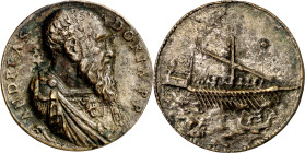 s/d (hacia 1545). Carlos I. Leone Leoni a Andrea Doria. Medalla. (Álvarez Ossorio p. 164, nº 132) (Armand I p. 164, nº 8) (Kress 431) (V.Q. 13519). Gr...