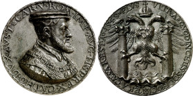 Alemania. 1548. Carlos I. Nuremberg. Medalla. (Bernhart 103). Grabador: H. Bolsterer. Bella. Metal blanco fundido. 28,94 g. Ø48 mm. EBC.