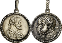s/d (hacia 1548). Carlos I. Matrimonio de Maximiliano II y María de Austria. Medalla. (Armand II p. 238, nº 11). Ex Colección Valentín de Céspedes. Ra...