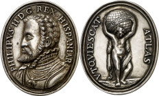 s/d. Felipe II. Transferencia de la Soberanía. Medalla. (Ha. 4) (Van Loon I p. 8, nº 1) (Vanhoudt Med. 1555-8). Fundición posterior. Ex Colección Vale...