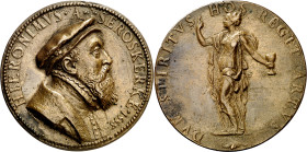 Países Bajos. Holanda. 1558. Hieronymus (Jeroen) van Tuyll van Serooskerken, consejero de Felipe II. Medalla. (Van Loon I p. 208, nº 1) (Vanhoudt Med....