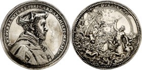 1561. Felipe II. A Antonio Perrenot de Granvela, cardenal al servicio de los Austrias españoles. Medalla. (Armand II p. 255, nº 38) (Bernhart 14) (V.Q...
