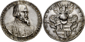 1564. Maximiliano II. A Franz Ygelshofer, consejero del emperador. Medalla. (Habich 1647). Grabador: J. Deschler. Bella. Ex Colección Valentín de Césp...