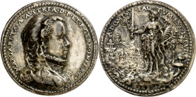 1567. Felipe II. Margarita de Parma. Su resolución heroica e indulgencia con los confederados. Medalla. (Álvarez Ossorio p. 98-99, nº 223) (V.Q. 13644...