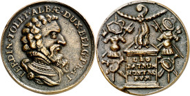 s/d (hacia 1568). Felipe II. Victorias del duque de Alba. Medalla. (Armand II p. 246, nº 10) (V.Q. 13654 var metal) (Van Loon I p. 119, nº 2) (Vanhoud...