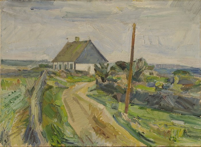 *
DEUTSCHE SCHULE 20. JH.

Landschaft mit Haus

Öl auf Lwd., 48 x 66 cm