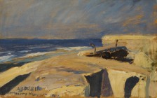 *
HARRY HEUSSER
Pola 1881-1943 Genf

Strand von Aboukir

Unten links signiert "Harry heusser", datiert "1912" und bezeichnet "Aboukir".
Öl auf Karton,...