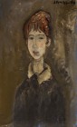 LEOPOLD HAEFLIGER
Luzern 1929-1989 Luzern

Portrait einer rothaarigen Dame

Oben rechts signiert "L. Haefliger" und datiert "(19)60".
Öl auf Lwd., 90 ...
