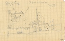 *
ROBERTO MARCELLO IRAS BALDESSARI
Innsbruck 1894-1965 Rom

Kleine Skizze mit Architekturstudien

Auf der Vorderseite Legenden zu den Skizzen. Rücksei...