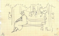 *
ROBERTO MARCELLO IRAS BALDESSARI
Innsbruck 1894-1965 Rom

Skizze Dame auf einer Parkbank sitzend

Unten links monogrammiert "RMB" und rechts bezeich...