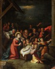 Umkreis des FRANS FRANCKEN II
Antwerpen 1581-1642 Antwerpen

Anbetung des Christuskindes

Öl auf Kupfer, 36 x 29 cm

Gutachten:
Walter Bernt, München,...