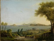 Umkreis des JAKOB PHILIPP HACKERT
Prenzlau 1737-1807 San Piero di Careggio (bei Florenz)

Ansicht von Puzzuoli bei Neapel

Trägt unten links die ...