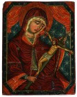 *
KRETISCHE SCHULE ENDE 17. JH.

Gottesmutter Achtyrskaja

Tempera auf Holz, 37,5 x 29,5 cm

Stark wurmstichig