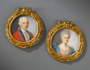 *
JEAN-ETIENNE LIOTARD
Genf 1702-1789 Genf

Gegenstücke: Bildnis eines Herrn und einer Dame

Herrenbildnis rückseitig bezeichnet "Jean Etienne L...