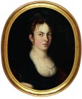 ALFONS ALOIS JOSEF REINHARD
(Taufe) Luzern 1749-1824 Luzern

Porträt einer jungen Frau

Öl auf Holz, 55 x 45 cm (oval)