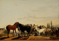 *
JACQUES FRANÇOIS JOSÉ SWEBACH-DESFONTAINES
Metz 1769-1823 Paris

Gegenstücke: "Marché aux Cheveaux"

Öl auf Lwd., doubliert, je 17,5 x 24,5 cm

Auss...
