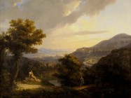 *
JOHANN GEORG VOLMAR
Mengen 1770-1831 Bern

Italienische Landschaft mit Staffage

Unten in der Mitte signiert "G. Volmar" und bezeichnet "Roma" (?). ...