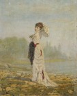 *
EDOUARD JOHN MENTA
Cortaillod 1858-1915

Elegante Dame mit Sonnenschirm

Unten rechts signiert "Menta".
Öl auf Lwd., auf Holz aufgezogen, 25,5 x 20,...