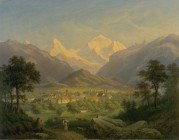 *
ANTON WINTERLIN
Degerfelden 1805-1894 Basel

Blick auf Unterseen und das Jungfraumassiv

Unten rechts monogrammiert "A. W." und datiert "1874".
Öl a...
