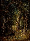 *
FRANZÖSISCHE SCHULE 19. JH.

Waldweg mit Holzsammlerin

Rückseitig Galeriestempel "Hammer Galleries New York".
Öl auf Holz, 32,6 x 23,8 cm