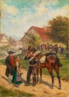 PAUL EMILE LÉON PERBOYRE
Hobourg bei Colmar 1851-1929

Der Willkommenstrunk

Unten links signiert "Perboyre".
Öl auf Lwd., doubliert, 33,5 x 24,...