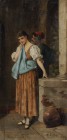 *
MORITZ STIFTER
Wien 1857-1905 Mauer-Oehling

Junge Frau mit ihrem orientalischen Verehrer

Unten rechts signiert "M. Stifter".
Öl auf Holz, 31,6 x 1...
