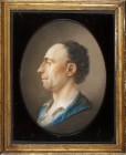 SCHWEIZER SCHULE UM 1780

Portrait eines Herrn im Profil

Rückseitig undeutlich signiert und datiert "1780".
Pastell, 36,5 x 28,5 cm (ovaler Bild...