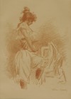 *
HENRI BOUTET
Sainte Hermine 1851-1919 Paris

Sich entkleidende junge Frau

Unten rechts signiert "Henri Boutet".
Rötel, LM 33,5 x 24 cm, unter Passe...