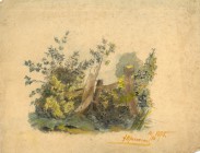 *
DEUTSCHER KÜNSTLER 19. JH.

Hecke am Zaun

Unten rechts signiert "F. Marensen"(?) und datiert "10/10/1875".
Aquarell auf Papier, BG 23,3 x 30 cm, Ra...