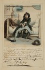 *
PAUL GAVARNI
Paris 1804-1866 Paris

"La boite aux lettres"

No. 13 der Serie.
Kolorierte Lithographie, 29,5 x 19 (34,5 x 26) cm, gerahmt