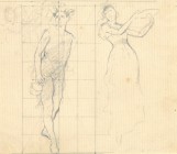 GUGLIELMO INNOCENTI
Italienischer Künstler, tätig in Rom 2. Hälfte 19. Jh.

4 Bll.: Zwei weibliche Akte - Paar - Brustbild einer jungen Frau

Auf der ...