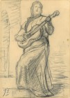 *
JOSEPH ISRAELS
Groningen 1824-1911 Den Haag

"Guitarero"

Unten links monogrammiert "JI".
Kohlezeichnung, 23 x 17 cm, untere rechte Ecke minim schad...