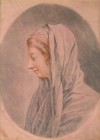 *
ITALIENISCHER ODER SCHWEIZER KÜNSTLER 19./20. JH.

Brustbildnis einer Frau mit Kopftuch

Buntstift auf Papier, LM 29 x 21 cm, in Passepartout