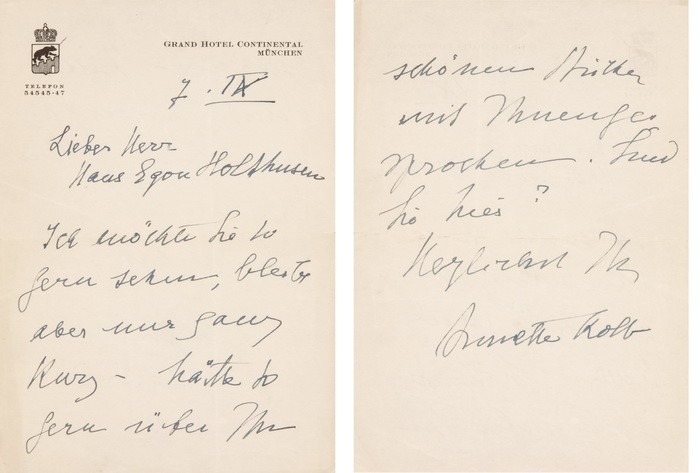 ANNETTE KOLB
München 1870-1967 München

Eigenhändiges Schreiben mit Unterschrift...