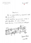MAURICE LE ROUX
Paris 1923-1992 Avignon

Eigenhändiges Schreiben mit Unterschrift und einzeiliger Partitur

Komponist und Dirigent. Korrekturangabe, d...