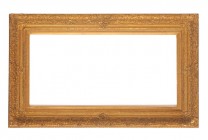 *
Impressionistischer Rahmen

Holz, vergoldet. Bestossungen. Aussen: 61 x 101 cm, Innen: 38,5 x 78,5 cm