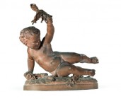*
JEAN BAPTISTE CARPEAUX
Valenciennes 1827-1875 Courdevois

"L'amour à la folie"

Rechts am Sockel bezeichnet und mit Stempelmarke "Proprieté Carpeaux...
