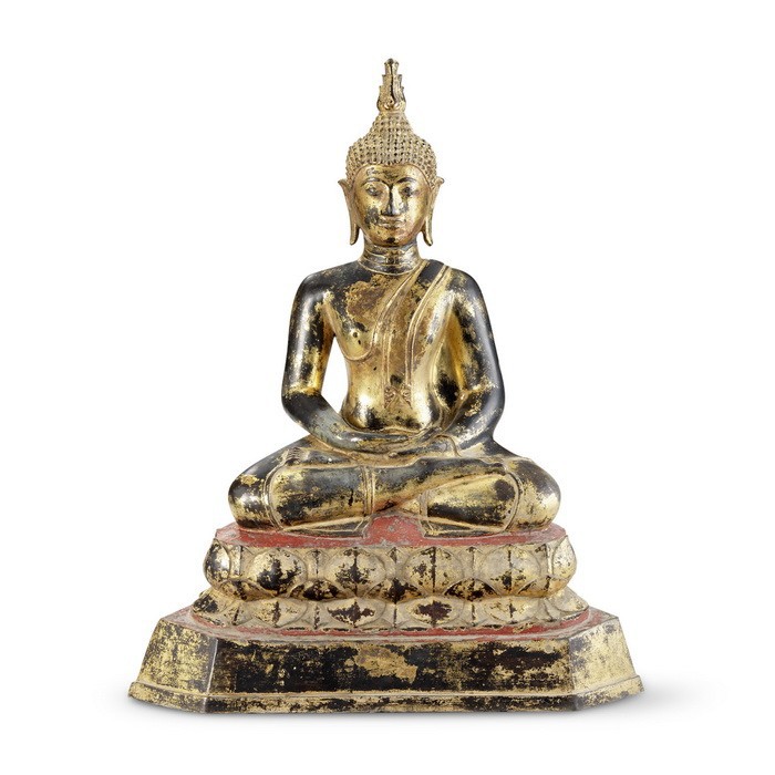 Buddha Shakyamuni, Sukothai-Stil, Südostasien

Bronze, Reste einer Vergoldung. E...