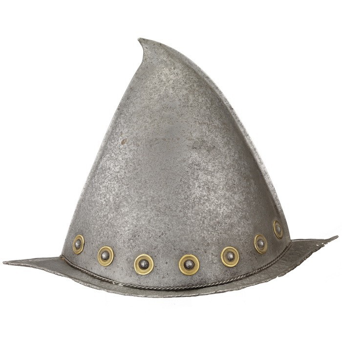 Birnhelm, italienisch, ca. 1590-1600

Z 2-3

Zuccotto aguzzo. Eisen korr. und el...