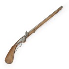 Radschlosskarabiner, deutsch, um 1620, Suhl

Z 2
L 104 cm

Kavallerie. Rundlauf (L 67,5 cm), Kammerdrittel oktogonal, seitlich mit beriebenen Marken "...