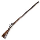 Steinschlossgewehr, preussisch, um 1770

Z 1-2
L 140,5 cm

Original brünierter Rundlauf (L 102,7 cm), Kal. 18 mm, Kammerdrittel oktogonal, Oberseite m...