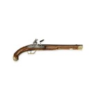 Steinschlosspistole, deutsch, um 1760, Zella

Z 2
L 48 cm

Rundlauf, Kal. 17,5 mm, Kammerdrittel oktogonal, erhaben gearbeitete Laufschiene mit Messin...