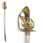 Garde-Offizierssäbel, französisch, ca. 1790-92

Z 2
L 99 cm

Offizier der Garde Nationale. Fein nachbearbeitetes, vergoldetes Messinggefäss mit Löwenk...
