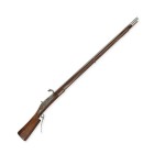 Luntenschlossgewehr, schweizerisch, um 1600

Z 2
L 134 cm

Suhler Rundlauf (L 104 cm), Kal. 18 mm, Kammerdrittel oktogonal, Laufunterseite mit Marken ...
