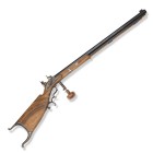 Perkussionsbüchse, schweizerisch, im Stil um 1850, Kopie um 1970

Z 1-2
L 123,5 cm

Um 1970 gefertigte Kopie einer älteren Scheibenwaffe. Brünierter O...