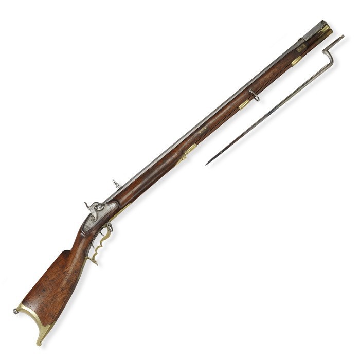 Perkussionsstutzer, schweizerisch, um 1820, Winterthur

Z 2
L 129 cm

Oktogonall...