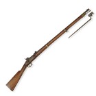 Perkussions-Kadettengewehr, eidg. Ord. 1842, Solothurn

Z 1-2
L 123,5 cm

Original brünierter Rundlauf (L 87 cm), Kal. 10,5 mm, Kammerviertel oktogona...