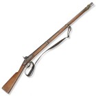 Perkussions-Kadettengewehr, kant. Ord. 1842, Genf?

Z 2
L 127 cm

Rundlauf (L 88,5 cm), Kal. 14 mm, Visier und Eisenkorn, Oberseite mit unleserlichem ...