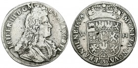 Alemania. Brandenburg. Friedrich III. 2/3 thaler. 1694. Emmerich. WH. (Km-36.2). (Dav-282). Ag. 16,77 g. MBC. Est...90,00.